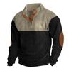 Nueva chaqueta de exterior transfronteriza de otoño e invierno para hombre, suéter casual de pana con cuello alto y manga larga de Amazon, disponible en stock.