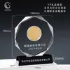 Trofeo de Cristal Creativo Insignia de Aniversario Hecha a Medida Incrustada con Medalla Trofeo de Gama Alta Hecho a Medida para Empleados Destacados