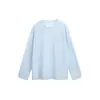 Camiseta de Manga Larga de Color Sólido ANSWER ME Unisex Primavera/Verano Cuello Redondo Pullover Delgado Holgado Transpirable Top T277