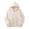 Cárdigan con cremallera para primavera y otoño, suéter para hombre y mujer, manga larga, ropa de trabajo, color liso, con capucha, abrigo de rizo, logo impreso, venta al por mayor
