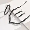 Venta caliente 2024 collar de joyería de novia pendientes pulsera al por mayor traje europeo y americano cadena de garra de pedrería traje de joyería al por mayor