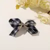 Estilo Coreano Academia Tela Retro Cuadros Lazo DIY Versátil Pinza para el Cabello Accesorios Funda de Teléfono Bolsa Accesorios para Ropa