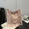 Bolso Estilo Bohemio con Borlas Moderno Bolso de Hombro de Gran Capacidad 2025 Popular Nuevo Nicho Ins Bolso Cruzado para Mujer