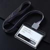 Juego de tarjetas transparentes Dezhi aleación de aluminio tarjeta de identificación juego de insignias colgantes para cuello para exposiciones tarjeta de trabajo certificado listado procesamiento al por mayor