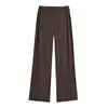 Pantalones elegantes de pierna ancha, corte holgado con cintura en V, casuales y relajados para estar en casa, diseño de pierna recta, pantalones deportivos que ciñen la cintura