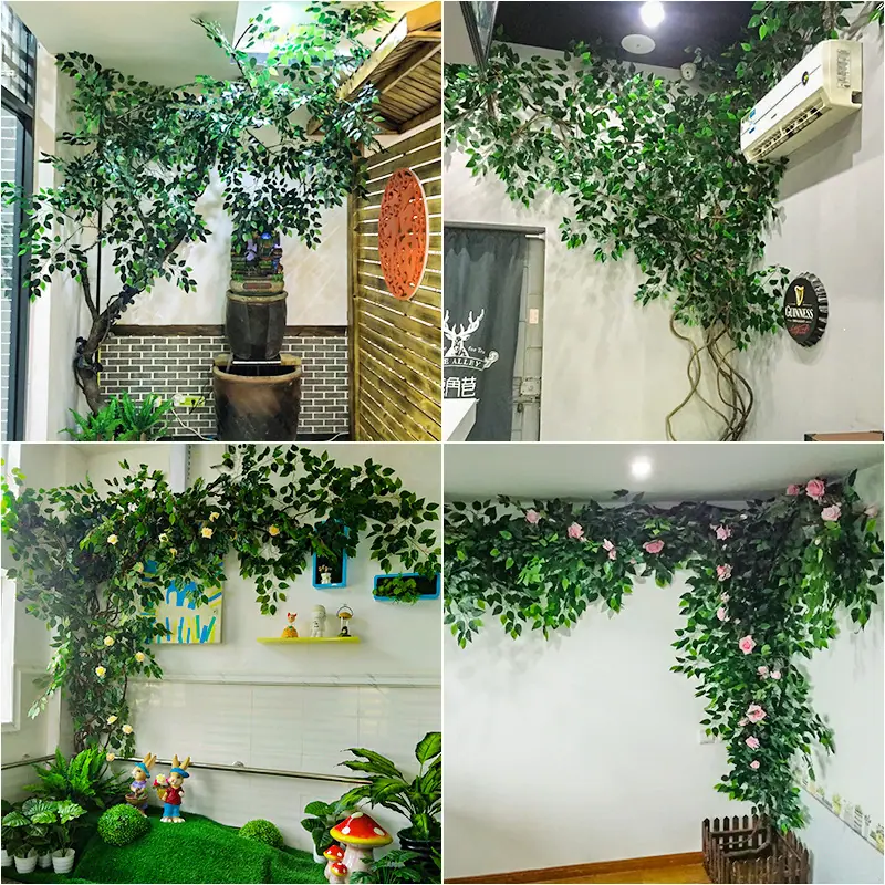 复制_仿真榆树叶手感过胶塑料榆树支绿色植工程装.jpg