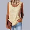 2027 Chaleco con Lentejuelas Suelto de Cuello Redondo para Mujer, Europeo y Americano, Transfronterizo, para Viajes al Trabajo, 15 Colores en Stock