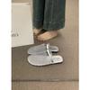 Sandalias Romanas Huecas Tejidas de Red de Pesca de Nicho Europeo y Americano para Mujer, Nuevo Estilo de Verano, Chanclas Planas de Pescador de Punta Redonda Cerradas