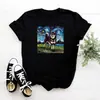 Camiseta Shiba Inu Verão Feminina Estampada Anime Camisetas Streetwear