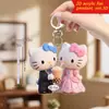 Llavero de Gato Rosa Plano 2D Decoración de Regalo Navideño Colgante Llavero de Coche Llavero de Mochila Cartera