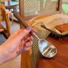 [Soporta dropshipping] Cuchara para sandía, alto valor estético, acero inoxidable exquisito, imitación de madera de nogal, cuchara para helado y frutas