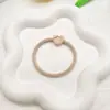 Anillo para el Cabello de Amor Lindo Cuerda para la Cabeza con Pedrería Color Simple Té con Leche Estilo Coreano Estilo Mori Cola de Caballo Accesorios para el Cabello de Estudiante