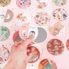 Espejo Redondo Pequeño Portátil de Dibujos Animados Espejo Cosmético Portátil Mini de Mano Creativo Regalo para Niñas Espejo Redondo Pequeño Puede Ser Logo