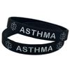 Alerta Médica Pulsera de Silicona Advertencia Asma Unisex Talla Adulto Correa de Muñeca Logotipo a Color