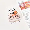 Clípe de notas dupla face de panda de desenho animado clipe de papel com texto inspirador para estudante clipe de conta manual fofo de alta aparência