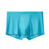 Cuecas masculinas de seda gelada, boxer finas sem costura, shorts de peça única com corte reto, tamanho grande, cor sólida, shorts de alta qualidade, atacado, respiráveis.