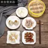 Cozedor a Vapor de Bambu Comercial Cantonês Dim Sum Estilo Hong Kong Prato de Cerâmica Bolinhos de Camarão Pés de Galinha Xiaolongbao Cozedor de Bolinhos Tecelagem de Bambu