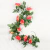 10 Cabezas simulación rosa ratán flor falsa alambre decoración flor ratán Decoración balcón vid de alta calidad boda 2 metros