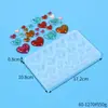 Molde de Resina de Cristal DIY Feito à Mão Molde de Bolo em Formato de Coração Três Tipos de Amor Temático Presente de Dia dos Namorados Molde de Silicone