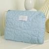 Bolsa de Maquillaje Nubes Acolchadas Color Crema Alto Valor de Belleza Corazón de Niña Portátil Almacenamiento de Maquillaje de Mano Bolsa de Lavar Gran Capacidad