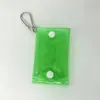 Bolsa de almacenamiento de PVC personalizada, tarjetero portátil transparente de broche, monedero, mosquetón, bolsa para colgar auriculares e identificación