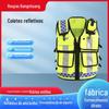 Colete refletivo verde fluorescente roupas refletivas multifuncionais malha de segurança rodoviária colete refletivo multi-bolso atacado