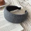 Faixa de Cabeça de Tricô Retro Estilo Coreano com Aba Larga para Mulheres, Acessório de Cabelo Moderno e Elegante para Sair, Acessório de Cabeça Versátil