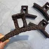 Pinza para el pelo coreana Dongdaemun de estampado de leopardo simple para mujer, Pinza de tiburón para recogido en la parte posterior de la cabeza, Accesorio para el pelo para cabello grueso, Pasador