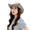 Chapéu de Cowboy Ocidental Estilo Étnico Chapéu de Montanhismo Retro Primavera Verão Feminino Proteção Solar de Aba Larga ao Ar Livre Chapéu Balde Protetor Solar Masculino