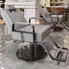 Silla de Salón Reclinable con Altura Ajustable para Cortes de Cabello, Giratoria y Adecuada para Teñido de Cabello, Hecha de Acero Inoxidable