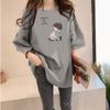 2023 Verano Nueva Moda Harajuku BF Camiseta de Moda para Mujer Manga Corta Top de Estudiante Camiseta Holgada Estampada de Largo Medio para Mujer