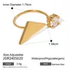 Anillos Jieding Europeos y Americanos de Zirconia para Mujer, Joyería de Acero de Titanio que no se decolora, Sensación de Lujo Ligero de Alta Gama, Accesorios Transfronterizos de Acero Inoxidable