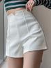 Shorts Básicos Casuais Pretos de Cintura Ultra-alta para Mulheres, Roupa de Verão para Usar por Cima, Soltos, Justos, Linha A, Finos, Hot Pants, Tendência Ins