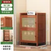 Gabinete para Zapatos de Entrada de Bambú para el Hogar Zapatero Simple de Múltiples Niveles Ahorrador de Espacio Gabinete de Almacenamiento para Pasillo Exterior de Casa de Alquiler