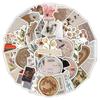 120 Periódico Viento Diario Incompleto Retro Flor Arte Pegatina DIY Vaso de Agua Cuaderno Carcasa de Teléfono Móvil Escritorio