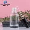 En Stock Botella de Vidrio Transparente de 30 ml para Aceites Esenciales con Gotero de Goma, Botella de Vidrio para Dispensar Líquidos de Esencia Cosmética Venta al por Mayor