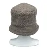 Logo Personalizado para Exportación de Comercio Electrónico: Sombrero de Cubo de Felpa Larga Cálido de Lana de Cordero para Otoño e Invierno, Sombrero de Pescador Engrosado