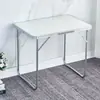 Mesa dobrável simples para exterior, mesa de piquenique portátil, perfeita para bancas de feira noturna, e uma pequena mesa quadrada conveniente para uso doméstico ou como mesa de computador