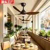 Bestseller transfronterizo 2026 nuevo modelo ventilador de techo para sala de estar, ventilador eléctrico silencioso de velocidad variable para dormitorio, ventilador de techo para el hogar sin luz