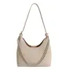 Bolsa de Ombro com Corrente de Grande Capacidade Estilo Coreano para Mulheres Nova Tendência de Moda Primavera 2026 Bolsa de Ombro de Luxo Leve com Padrão de Lichia