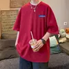 2025 Camiseta de Algodão Masculina de Manga Curta para o Verão Roupas Marca da Moda Versátil Roupa Masculina para Jovens Bonito Estudante Casual