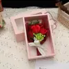Buquê de Flores de Sabão de Rosa e Cravo para o Dia das Mães e Dia dos Professores, Flores Artificiais Espessadas com um Toque Realista de Alto Padrão, Flores Frescas em Caixa de Presente