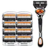 Aparelho de Barbear Universal Novo Modelo Lâmina de Barbear de 5 Camadas Aparelho de Barbear Manual Lâmina de Barbear Manual Rotativa de Cinco Camadas para Homens
