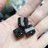 Bola de diamante incrustada con cuentas de cristal de pedrería, cuentas con agujero, cuentas espaciadoras, hechas a mano, material para colgante de pulsera de mano, accesorios de joyería DIY al por mayor