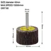 Roda de polimento para marcenaria, roda de aba, roda de lixa, com cabo, cabeça de retificação de roda de palhetas, roda de retificação de metal, anel de lixa, remoção de ferrugem