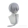 [Tongchuan] Perro salvaje Wenhao Nikolai gogoli cosplay trenza retorcida blanco plateado peluca de cosplay