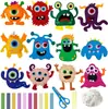 Kit de Arte de Costura com Feltro Transfronteiriço para Crianças Pacote de Material de Educação Infantil Terno Divertido de Costura DIY de Natal