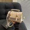 Bolso de Mano Retro Esmerilado de Alta Gama para Mujer 2025 Nueva Moda Bolso Cuadrado Pequeño Bolso de Hombro Cruzado Bolso de Mujer