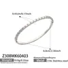 Pulsera Geométrica de Corazón con Diseño de Nicho Ins Pulido Alto Circonita Incrustada Pulsera con Cierre de Lujo Ligero Joyería de Acero Inoxidable