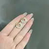 Pendientes de Perla Rosa Exquisitos Suaves Franceses Moda Elegante Exquisito Tendencia Celebridad de Internet Explosiones Joyería de Oreja Clásica